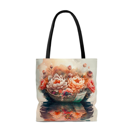 Floating Floral Tote Bag