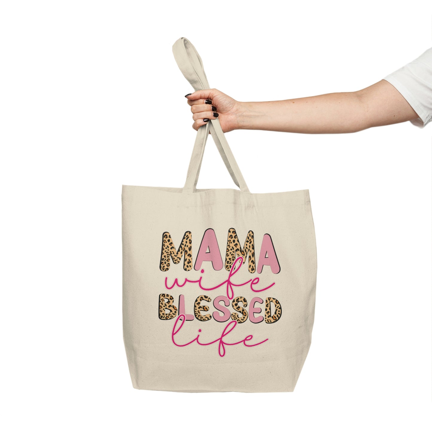 Mama Wife Canvas Shopping Tote