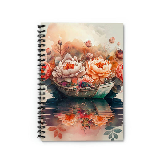 Floating Floral Spiral Notebook/Journal